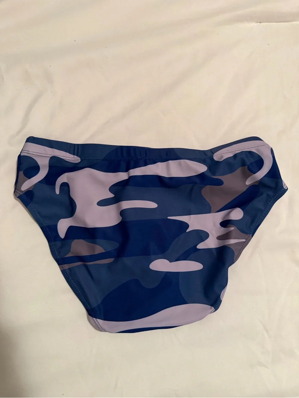 Men's 30-34” Blue & Purple Camouflage Speedo Swim Briefs